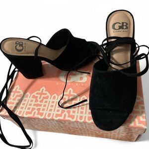 Gianni Bini Black Suede Mules